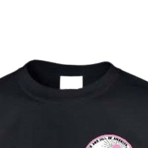 เสื้อยืดคอกลมแขนสั้นสีดำสำหรับวัยรุ่นพร้อมดีไซน์กราฟิกขนาดเล็กสำหรับใส่ไปโรงเรียนทุกวัน สวมใส่สบาย - Product Image 2