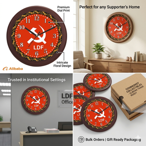 Horloge murale personnalisée de qualité supérieure avec impression de leader politique pour la décoration de la maison et du bureau - Product Image 2