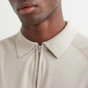 Polo de Manga Corta Acanalado con Cierre para Hombre de Alta Calidad, Ajuste Delgado, con Absorción de Humedad, Hecho en Pakistán - Product Image 3