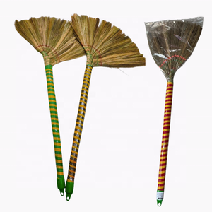 Escoba de paja asiática Deluxe Vietnam ventilador suave escoba de paja Vietnam 40 "escoba de hierba suave hecha a mano para interior y exterior con muestra gratis - Product Image 5