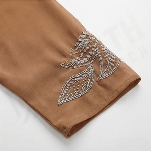 Robe Abaya Grande Taille de Qualité Supérieure pour Femme en Mousseline Respirante – Nouvelle Robe de Soirée Élégante et Modeste pour Tenue Islamique - Product Image 5