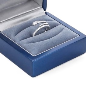 Marquise & Round Cut Lab Created Diamond Wrap Ring IGI Certified Minimalist Engagement Ring 10K 14K 18K Solid Gold Elegant Ring - Product Image 4