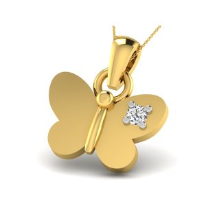 Collar con Colgante de Mariposa de Oro de 10k al por Mayor, Diamante Cultivado en Laboratorio VVS1, Fabricante Personalizado, Joyería Minimalista para Niños - Product Image 5