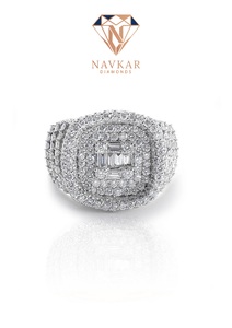 Hot Sale <b>Emerald</b> Cut Moissanite Diamond <b>Ring</b> Sterling <b>Silver</b> Engagement <b>Ring</b> For Women Bridal Gift Available At Affordable Price - Product Image 3