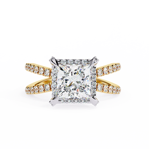 Lab Grown <b>Diamond</b> <b>Ring</b> in 10K Gold Emerald Cut IGI Certified Custom Brand Unisex Trendy Daily From Gujarat - Product Image 1