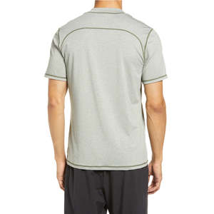 T-shirt Homme Slim Fit 100% Coton à Manches Courtes, Col à Revers Personnalisé, Rayures, Impression Numérique Design Automne, Vente en Gros - Product Image 3