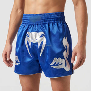 Custom Sublimation <b>Men</b> Muay Thai Shorts Premium Satin Kickboxing Training <b>Trunks</b> Wholesale Custom Logo MMA Fighting Shorts - Product Image 3