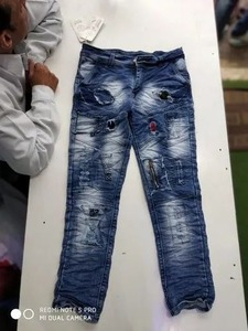 กางเกงยีนส์ผ้าฝ้ายฮิปฮอปแนววินเทจสำหรับผู้ชาย, กางเกงยีนส์ผ้าฝ้าย100% สไตล์คลาสสิกจางหายไปสำหรับฤดูใบไม้ผลิฤดูหนาว - Product Image 2