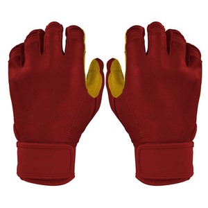 Gants de frappe en cuir rouge rembourrés avec fermeture auto-agrippante, unisexes, pour adultes, entraînement, ambidextres - Product Image 1