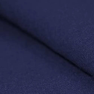 Unisex Navy Blue Solid <b>Canvas</b> Varsity Jacket Crew Neck <b>Covered</b> Button Closure Front Logo Casual Style Spring Wear - Product Image 4