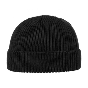 Gorro de Punto Unisex, 100% Acrílico, Color Sólido, Gorro de Invierno para Adultos, Uso Casual, Negro - Product Image 2