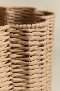 Panier de rangement en papier tressé durable, grand et rond, pour la maison, la salle de bain, la chambre, le bureau, fait main, naturel, vente en gros, faible MOQ - Product Image 5
