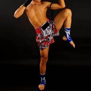 Pantalones Cortos de Boxeo Personalizados de Alta Calidad para Hombre, Transpirables, de Secado Rápido, Ligeros, de Poliéster, para Entrenamiento y Competencia de Lucha - Product Image 6