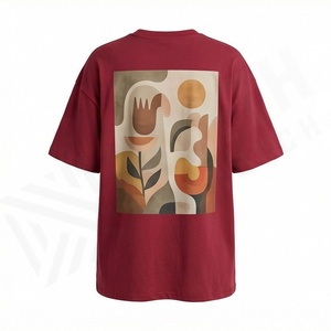 Camiseta Oversize para Mujer, Impresión DTF OEM, Logotipo Personalizado, Algodón, Estilo Moderno para el Verano, Ropa Diaria, Moda Sostenible de Alta Calidad - Product Image 2
