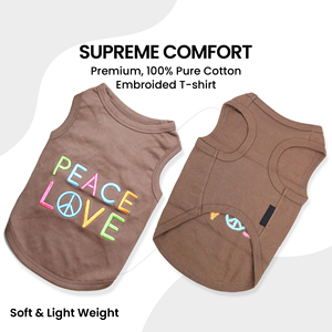 Manufacture Customized Text Pet Clothes Dog <b>T</b> Shirt Cotton Blank Puppy Vest Soft Trendy <b>Cat</b> Apparel Plain Solid Color - Product Image 3