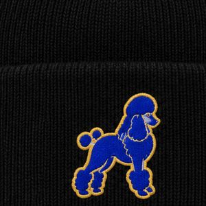 Bonnet noir personnalisé Sigma Gamma Rho pour femmes, avec logo Poodle brodé, pour sororité grecque SGRho, bonnet d'hiver tricoté à revers, chaud et tendance - Product Image 6