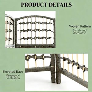 8-Fold Dark Gray Folding Screen <b>Room</b> <b>Divider</b> and Privacy Screen - Product Image 3