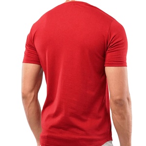 T-shirt homme col V en coton 100% haute qualité, design personnalisé, logo personnalisé, service OEM, idéal pour l'été - Product Image 3