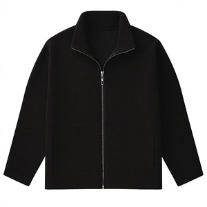 Unisex Winter Warm <b>Sherpa</b> Fleece <b>Jacket</b> with Logo Black <b>Sherpa</b> Soft Shell Coat with Soft Lining 100% Polyester Zip-up <b>Jacket</b> - Product Image 4