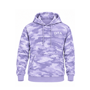 Sweat à capuche décontracté pour homme, camouflage lavande, personnalisé, avec poche frontale et poignets côtelés, style sportif - Product Image 1