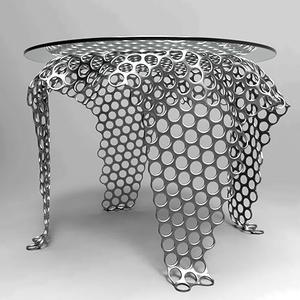 Silver metal legs style living room furniture round modern Decorative Home Decor Modern Metal Side <b>Table</b> - Product Image 1