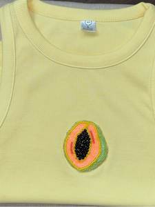 เสื้อกล้ามผ้าฝ้ายทำมือพร้อมงานปักลูกปัดสีเขียวมะนาว เสื้อกล้ามผ้าฝ้ายทำมือพร้อมงานปักลูกปัดสีเขียวมะนาว - Product Image 6