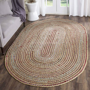 Beautiful Bohemian Designer Woven Jute <b>Rug</b> Handmade Custom Circle Braided Carpet Washable Feature - Product Image 4