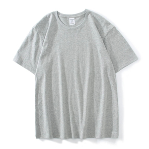 Men's Oversized Solid Purple Short Sleeve O-Neck T-Shirt Casual Knitted Cotton Jersey Fit Regular Length Plain Dyed Style - Product Image 4
