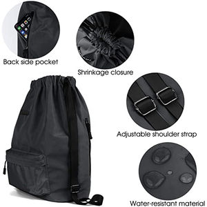 Sac à dos de sport avec fermeture éclair et poche pour bouteille d'eau, cordon de serrage, haute qualité, fabriqué au Pakistan, en vente - Product Image 6
