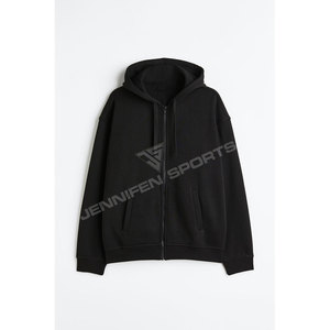 เสื้อฮู้ดผู้ชายผ้าฝ้าย 100% แบบซิป สำหรับฤดูหนาว สีพื้น สไตล์ลำลอง คุณภาพสูง ไซส์ใหญ่ ระบายอากาศได้ดี แห้งเร็ว ขายส่ง - Product Image 1
