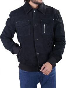 Black <b>Suede</b> Leather Men's Winter Bomber <b>Jacket</b> Vintage Breathable Premium Quality Good Price. - Product Image 3