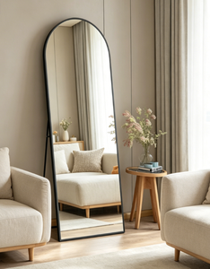 กระจกเงาแบบตั้งพื้นรุ่น Heavenly Mirror Model 30 ทรงโค้ง กระจกนิรภัยเต็มตัว กรอบอะลูมิเนียมอัลลอยด์ ดีไซน์ทันสมัย - Product Image 5
