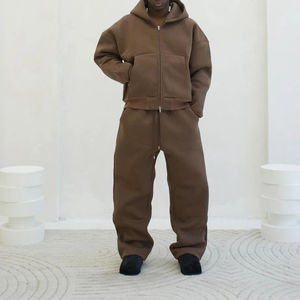 Novedad 2026: Conjunto Deportivo Casual de Alta Calidad 100% Poliéster, Sudadera Holgada y Pantalones Deportivos Estilo Vintage para Invierno - Product Image 6