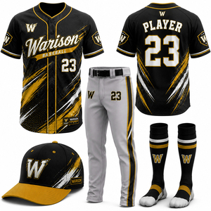 Sublimation Softball Training Uniform Set 100% Polyester Adult's Sportswear Baseball Team Uniform Kit - Product Image 3