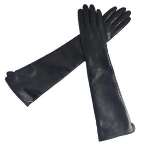 Gants en cuir de vache pour femmes, doublure thermique chaude, pour écran tactile, coupe ajustée, élégants, à la mode, pour la conduite en plein air - Product Image 3
