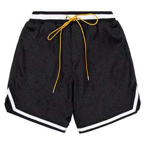 Shorts de basketball classiques imprimés, brillants, respirants, personnalisables, brodés pour hommes avec poches - Product Image 5