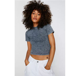 Women Crop <b>Top</b> Tshirt Soft Cotton Casual Summer Street Style Daily Clothing - Product Image 5