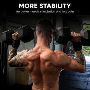 Sangles de soutien pour poignets en polyester et coton de haute qualité avec fermeture auto-agrippante pour l'entraînement de force, la musculation et l'haltérophilie - Product Image 2