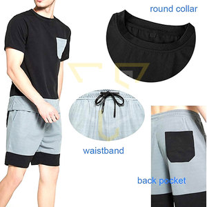 Nouveauté : Ensemble chemise et short de haute qualité, couleur contrastée, dernier design, ensemble chemise et short pour hommes - Product Image 4