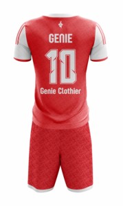 Uniforme de Fútbol Personalizado para Hombre, 100% Poliéster, Impresión Sublimada, Secado Rápido, Mangas Cortas, Servicio OEM al por Mayor, Posiciones para Logotipo Personalizado - Product Image 5