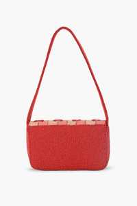 Handmade Glass Bead <b>Red</b> Heart Pattern Seed Bead Embroidery Textile Rectangular <b>Handbag</b> for Valentine's Day - Product Image 4