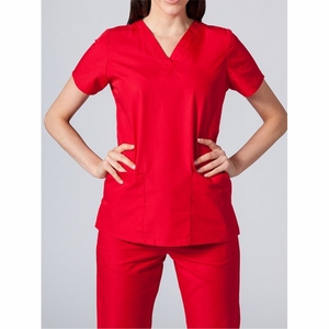 <b>Scrubs</b> uniforms sets Stand collar short sleeve Custom Nurse Uniform Set with 5 Pockets and Wholesale Designs 2027 - Product Image 2