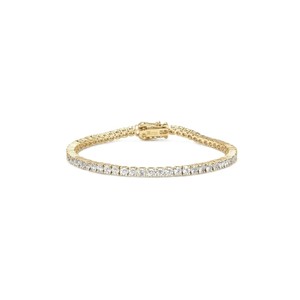 Wholesale 10K 14K 18K Solid Gold Round Brilliant Cut Lab Created Diamond Tennis Bracelet Classic Elegant Bracelet Fine Jewelry - Product Image 3