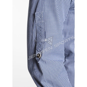 Chemise habillée homme sur mesure en coton bleu et blanc à manches longues, respirante, coupe ajustée, formelle – Fabricant OEM Premium - Product Image 5
