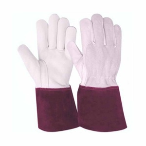 Gants de soudage TIG en cuir pleine fleur et croûte de cuir de qualité supérieure, résistants à l'abrasion, pour la lutte contre les incendies et le barbecue - Product Image 3