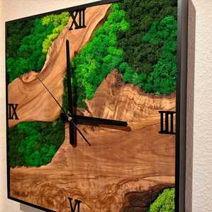 Customizable Simple Plant Wall <b>Clock</b> Handmade Natural Moss Wall <b>Clock</b> for Home Office Decor - Product Image 4