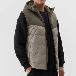 Gilet léger personnalisé pour hommes grandes tailles, veste sans manches de haute qualité avec fermeture éclair, gilet court chaud pour l'hiver - Product Image 4