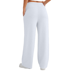 Wholesale <b>Women</b> Flare Jogger Pants And <b>Trousers</b> 100% Cotton Breathable Soft <b>Baggy</b> Wide Straight Leg Pants Sweatpants For Sale - Product Image 6