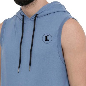 Gilet à capuche sans manches pour homme et garçon, sweat-shirt de sport imprimé avec logo, gilet de fitness, sweats à capuche pour hommes - Product Image 5