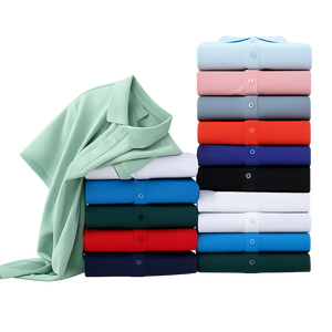 เสื้อโปโลผ้าฝ้ายแท้สำหรับใส่ทำงานวัฒนธรรมฤดูร้อนออกแบบโลโก้ตามสั่ง - Product Image 1
